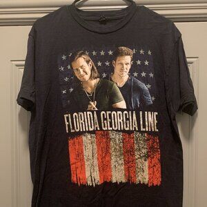 Florida Georgia Line 2013 This Is How We Roll Men's Black T-Shirt Size Large EUC